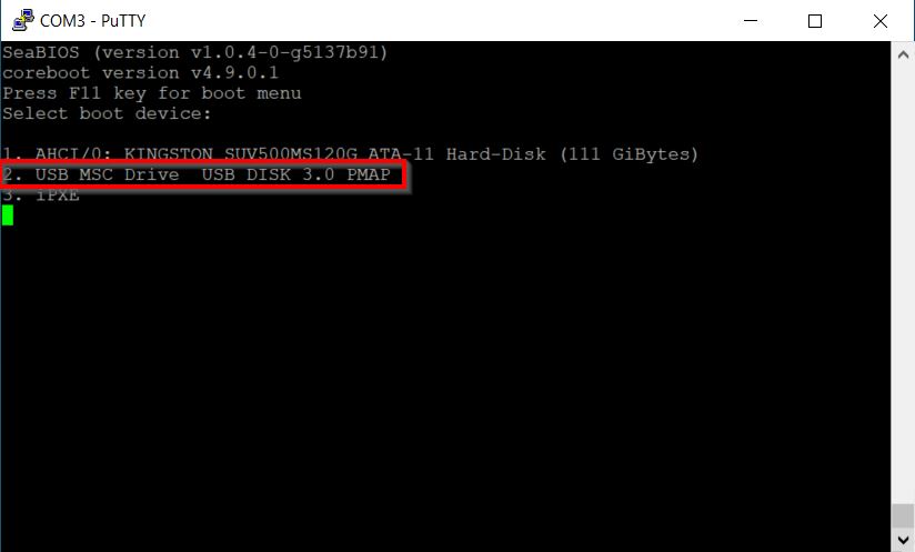 Booting to MemTest from coreboot