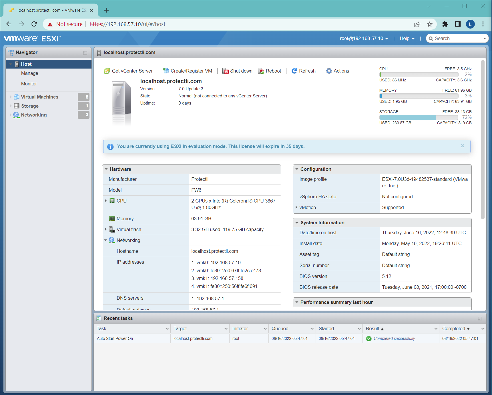 How to install OPNsense in ESXi 7 on the Vault